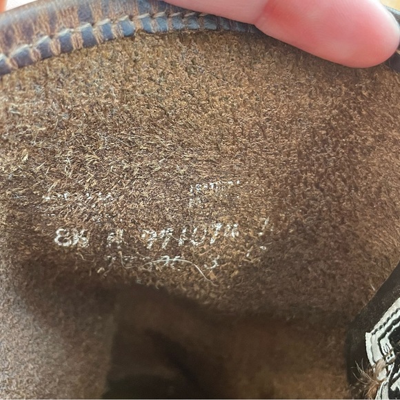 Frye Brown Leather Combat & Moto Boots - Picture 5 of 6